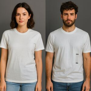Nike White Tee Unisex Size M | Classic Crew Neck Short Sleeve T-Shirt